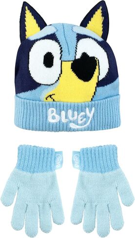 Bluey Kids Hat And Gloves Set | Girls And Boys Winter Hat And Gloves | Official Merchandise in Saudi Arabia