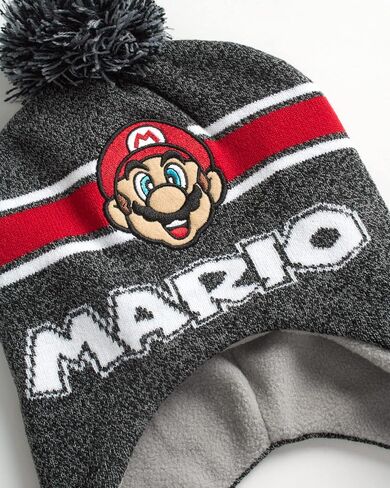 Nintendo Boys 'Super Mario Bros. Winter Hat-2 Pack Super Mario Pom Beanie (4-7) ، حجم العمر 4-7 ، in Saudi Arabia