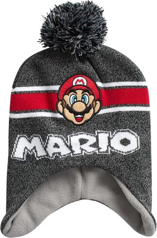 Nintendo Boys 'Super Mario Bros. Winter Hat-2 Pack Super Mario Pom Beanie (4-7) ، حجم العمر 4-7 ، in Saudi Arabia
