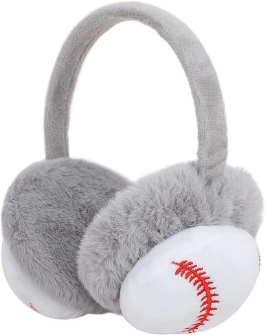 Tinayaue Kids Ear Muffs Cartoon Plush Dark Ambuffs for Boys Girls Student Winter Outdoor Cycling Windproof Ball Warmers in Saudi Arabia