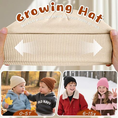 ZOORON Toddler Beanie Baby Boys Girls Beanies Kids Winter Hats Children Knit Warm Caps Soft Ski Hat in Saudi Arabia