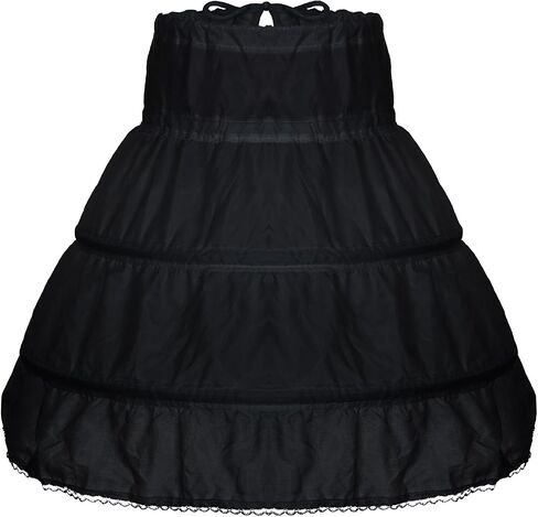 Baotongle Girls Petticoat Underskirt مع 3 أطواق كاملة الفتيات الفتيات بتنورة كرينولين تنورة كرينولين لحفلات الهالوين فستان يومي in Saudi Arabia