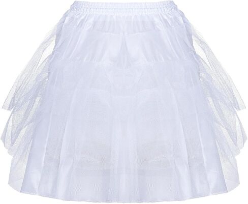 Baotongle Girls 3 Tulle Tulle زفاف زفاف قصيرة فتاة البطن Crinoline يجلس إلى أسفل in Saudi Arabia
