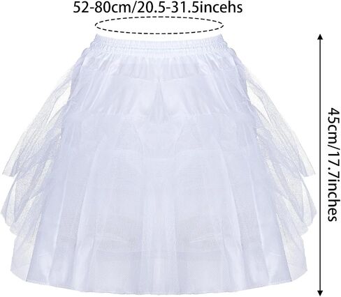 Baotongle Girls 3 Tulle Tulle زفاف زفاف قصيرة فتاة البطن Crinoline يجلس إلى أسفل in Saudi Arabia