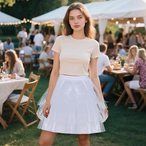 Baotongle Girls 3 Tulle Tulle زفاف زفاف قصيرة فتاة البطن Crinoline يجلس إلى أسفل in Saudi Arabia