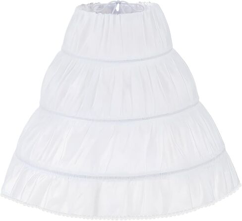 الفتيات petticoat تحت 3 أطواق تنورة كاملة تنورة تنورات لباس الكرينولين كرة in Saudi Arabia