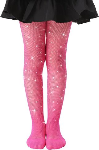Surepoch Girls Fishnet Stils Toddler Squarle Parkle Parms Rhinestone Girls Noffeshes Glitit in Saudi Arabia