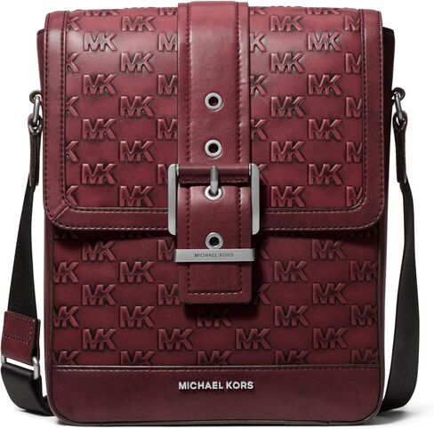Michael Kors Colby Crossbody Map Bag, Nickel-Tone Hardware/Oxblood in Saudi Arabia