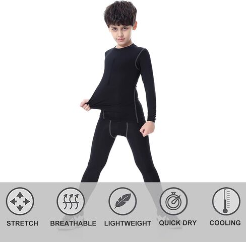 1 أو 3 حزمة شباب صبيان قميص كرة القدم Undershirt طويلة الأكمام القمصان الرياضية لكرة القدم تجريب باسيلايير in Kuwait