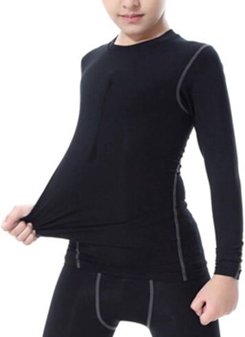 1 أو 3 حزمة شباب صبيان قميص كرة القدم Undershirt طويلة الأكمام القمصان الرياضية لكرة القدم تجريب باسيلايير in Kuwait