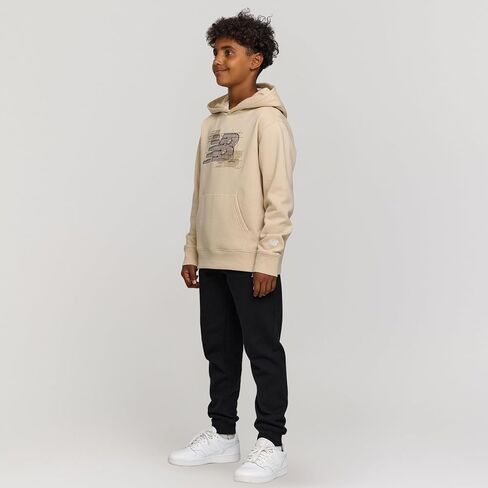 New Balance Boys Graphic Hoodie-Premium Comfy Cotton Plended Fleece Pullover Sweatshirt للأطفال والأحجام 4-20 in Saudi Arabia