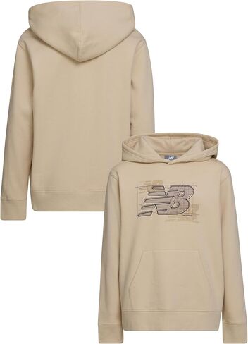 New Balance Boys Graphic Hoodie-Premium Comfy Cotton Plended Fleece Pullover Sweatshirt للأطفال والأحجام 4-20 in Saudi Arabia