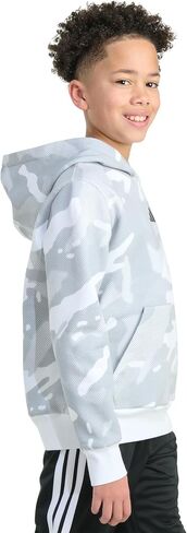 adidas Boys' Long Sleeve Halftone Camo Printed Fleece Pullover Hoodie in Saudi Arabia