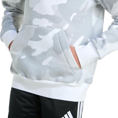 adidas Boys' Long Sleeve Halftone Camo Printed Fleece Pullover Hoodie in Saudi Arabia
