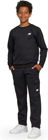 New Balance Boys and Toddlers 'Set-Set-Soft Fleece Crewneck Pullover Sweatshirt Cargopants sweatsuit (2T-12) in Saudi Arabia