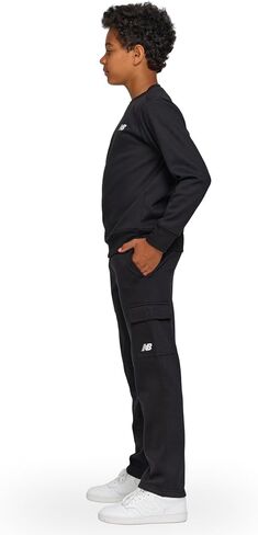 New Balance Boys and Toddlers 'Set-Set-Soft Fleece Crewneck Pullover Sweatshirt Cargopants sweatsuit (2T-12) in Saudi Arabia