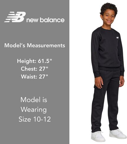 New Balance Boys and Toddlers 'Set-Set-Soft Fleece Crewneck Pullover Sweatshirt Cargopants sweatsuit (2T-12) in Saudi Arabia