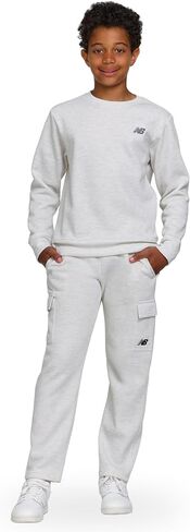 New Balance Boys and Toddlers 'Set-Set-Soft Fleece Crewneck Pullover Sweatshirt Cargopants sweatsuit (2T-12) in Saudi Arabia