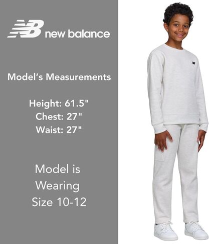 New Balance Boys and Toddlers 'Set-Set-Soft Fleece Crewneck Pullover Sweatshirt Cargopants sweatsuit (2T-12) in Saudi Arabia