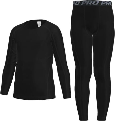 Lanbaosi Youth Boys Boys Long Sleeve Compression Serting Leggings Football Tops Tops Base Base Ster in Saudi Arabia