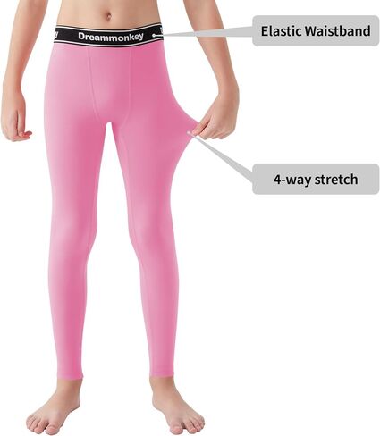 Dreammonkey Boys Leggings, 4T - 14 Years Quick Dry Base Layer Compression Pants Sports Tights for Football and Basketball in Kuwait