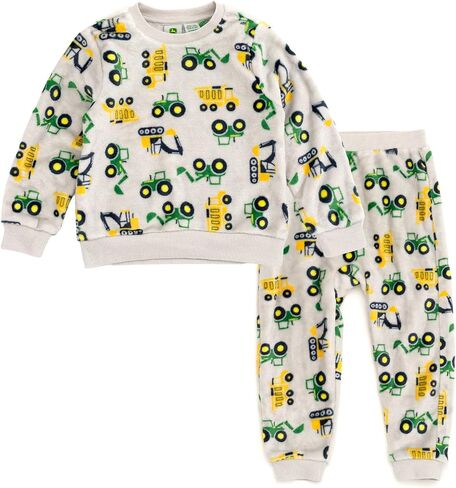 John Deere Trucks Woobie Pullover Sweatshirt و Gogger Pants مجموعة حديثي الولادة لأحجام الأطفال الصغيرة (0-3 أشهر - 5) in Saudi Arabia