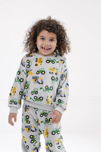 John Deere Trucks Woobie Pullover Sweatshirt و Gogger Pants مجموعة حديثي الولادة لأحجام الأطفال الصغيرة (0-3 أشهر - 5) in Saudi Arabia