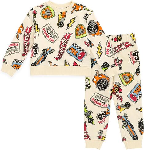 Hot Wheels Fleece Pullover Sweatshirt و Gogger Pants Wound Toddler لأحجام الأطفال الكبيرة (2T - 10-12) in Saudi Arabia