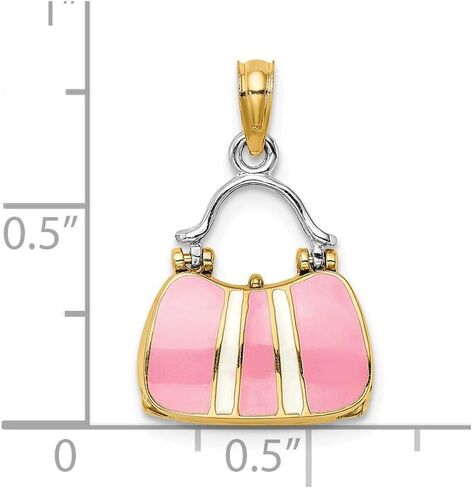 14K الذهب الأصفر 3D أسود أسود مقبض حقيبة يد مع شريط متحرك شريط in Kuwait