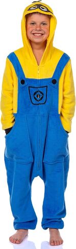 Minions Boys 'Kigurumi Union Suit - Stuart & Kevin Designs - Super Soft Fleece Minion Pajamas مع تفاصيل مطرزة in Saudi Arabia