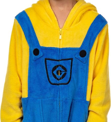 Minions Boys 'Kigurumi Union Suit - Stuart & Kevin Designs - Super Soft Fleece Minion Pajamas مع تفاصيل مطرزة in Saudi Arabia