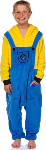 Minions Boys 'Kigurumi Union Suit - Stuart & Kevin Designs - Super Soft Fleece Minion Pajamas مع تفاصيل مطرزة in Saudi Arabia
