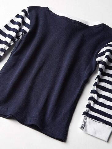 Marky G Apparel Toddler Snug-Fit Pajama Pajama Long Sleeve Crew Neck Top (حزمة 3) in Kuwait