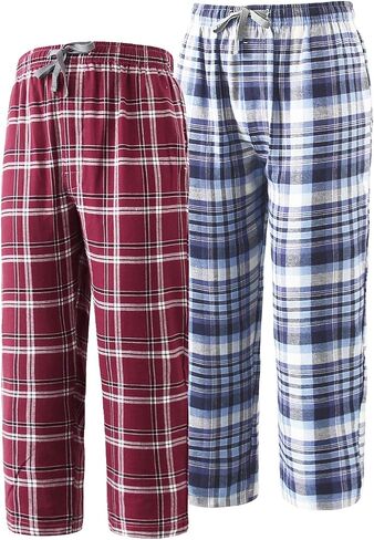 Big Boys Pajamas Pants 100 ٪ Cotton Plaid Pajama Lounge Size 8 10 12 14 16 in Saudi Arabia
