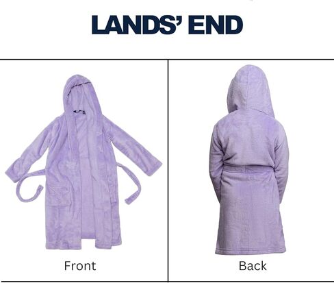 Lands' End Kids Hooded Fleece Solid Robe in Saudi Arabia