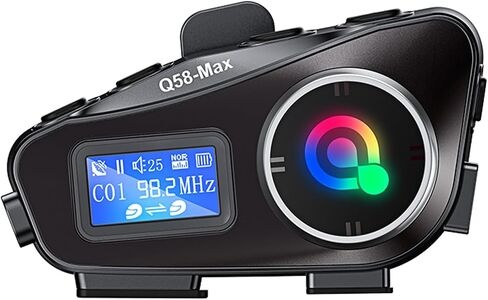 Q28-2X Motorcycle Helmet Bluetooth Headset, Wireless Camera Recorder Intercom with 1080P, 120°Wide Angle，HD Video/Photo, Body 360°Adjustment, Bluetooth 5.3, IP66, 32GB TF Card in Saudi Arabia