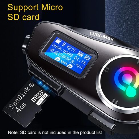 Q28-2X Motorcycle Helmet Bluetooth Headset, Wireless Camera Recorder Intercom with 1080P, 120°Wide Angle，HD Video/Photo, Body 360°Adjustment, Bluetooth 5.3, IP66, 32GB TF Card in Saudi Arabia