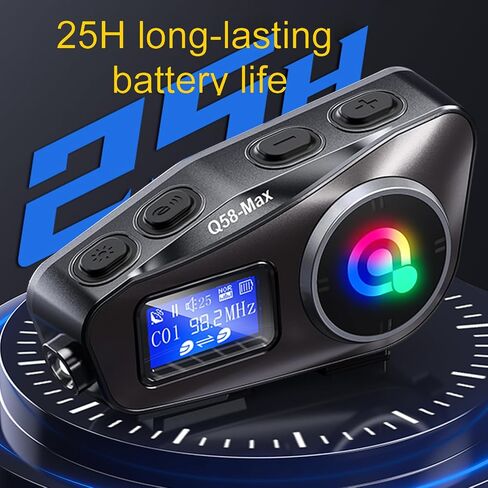 Q28-2X Motorcycle Helmet Bluetooth Headset, Wireless Camera Recorder Intercom with 1080P, 120°Wide Angle，HD Video/Photo, Body 360°Adjustment, Bluetooth 5.3, IP66, 32GB TF Card in Saudi Arabia