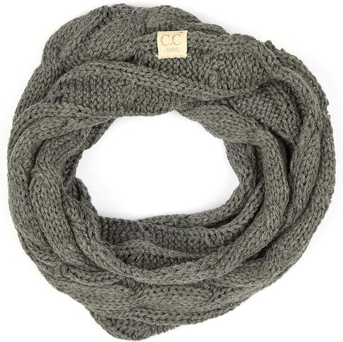 C.C Kids Kids Cable Knit Infinity وشاح للبنين - مريح أطفال دافئ ناعم شباب متماسكة in Saudi Arabia