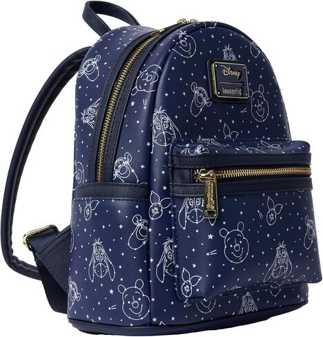 Loungefly Winnie the Pooh Navy Mini Backpack Protelation Constellation Print Double Strap Bag in Saudi Arabia