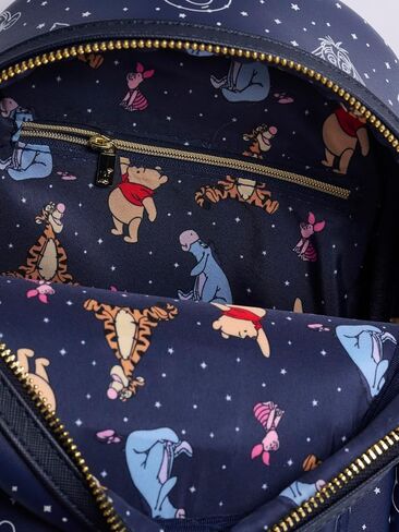 Loungefly Winnie the Pooh Navy Mini Backpack Protelation Constellation Print Double Strap Bag in Saudi Arabia