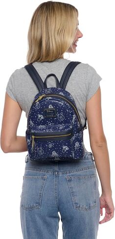 Loungefly Winnie the Pooh Navy Mini Backpack Protelation Constellation Print Double Strap Bag in Saudi Arabia