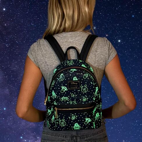 Loungefly Winnie the Pooh Navy Mini Backpack Protelation Constellation Print Double Strap Bag in Saudi Arabia