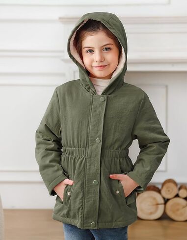 ترايفيرن فتيات معطف الشتاء سترة باركا باركت باركا مع غطاء محرك السيارة لمدة 3-7 سنوات in Kuwait