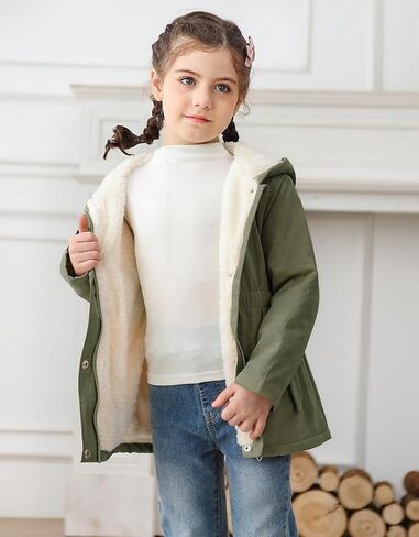 ترايفيرن فتيات معطف الشتاء سترة باركا باركت باركا مع غطاء محرك السيارة لمدة 3-7 سنوات in Kuwait