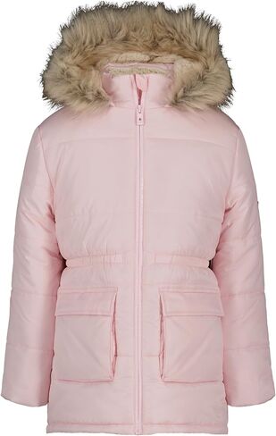 Tommy Hilfiger Girls' Long Length Heavyweight Puffer Jacket with Polar Fleece Lining in Saudi Arabia