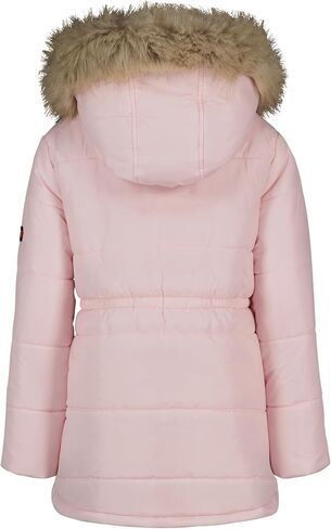 Tommy Hilfiger Girls' Long Length Heavyweight Puffer Jacket with Polar Fleece Lining in Saudi Arabia