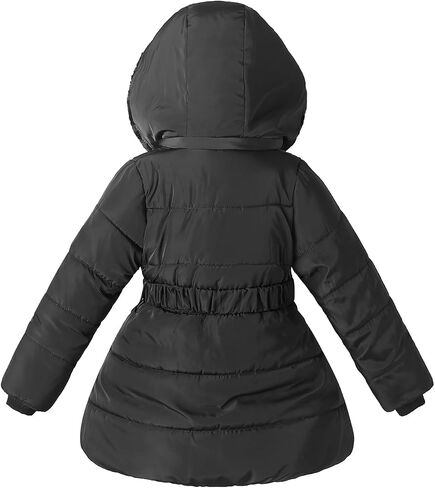 Little Girls Winter Parka Coats Fleece Outwear Hooded Puffer Jacket Snow Clothes in Saudi Arabia