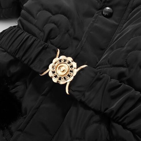 Little Girls Winter Parka Coats Fleece Outwear Hooded Puffer Jacket Snow Clothes in Saudi Arabia