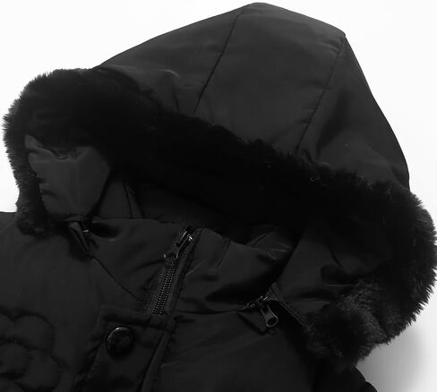 Little Girls Winter Parka Coats Fleece Outwear Hooded Puffer Jacket Snow Clothes in Saudi Arabia